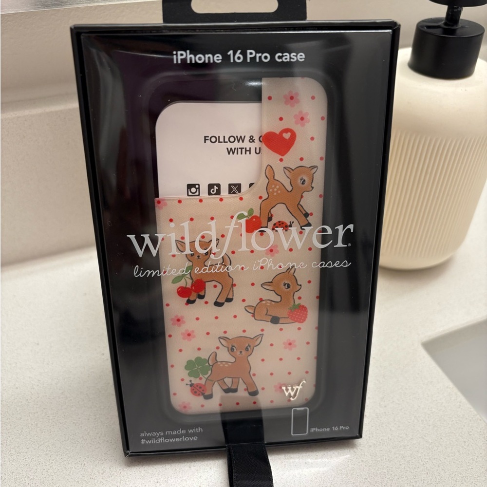 wildflower Oh Deer iPhone case for iPhone 16 Pro